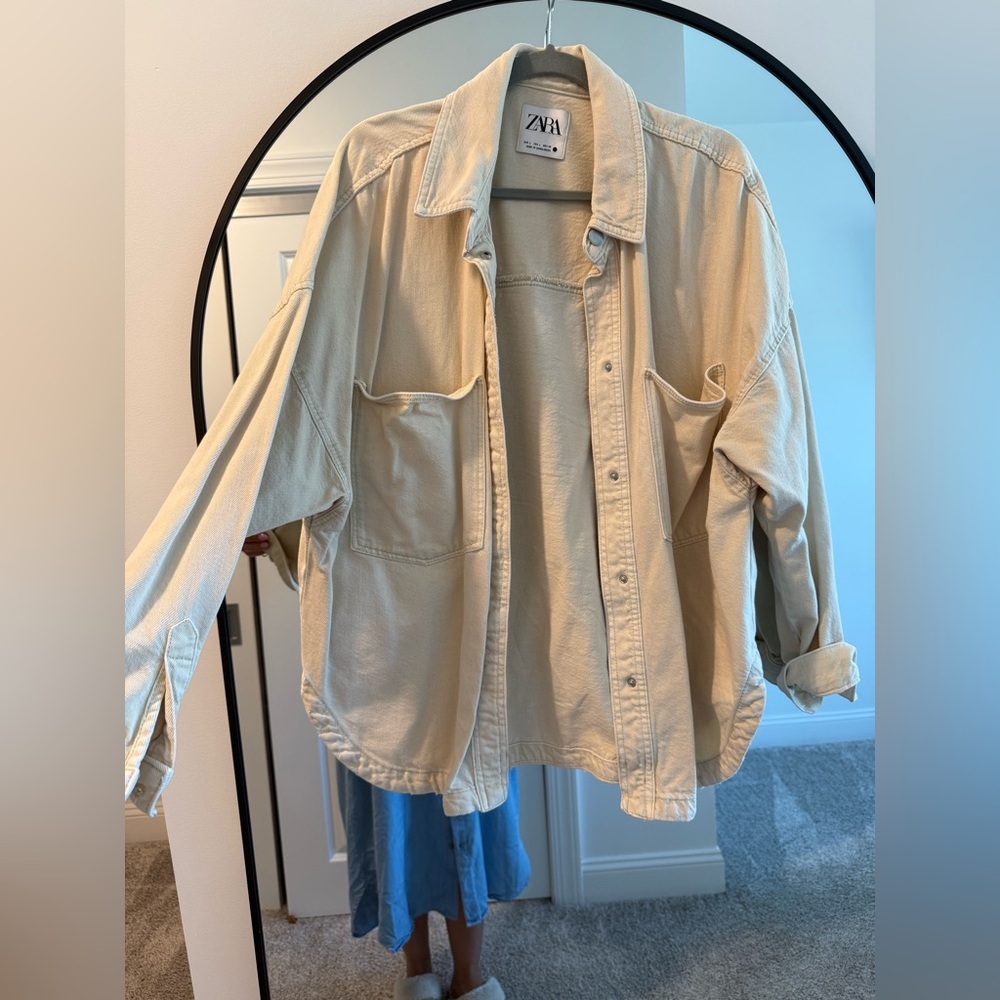 Zara Women's Beige Utility Jacket